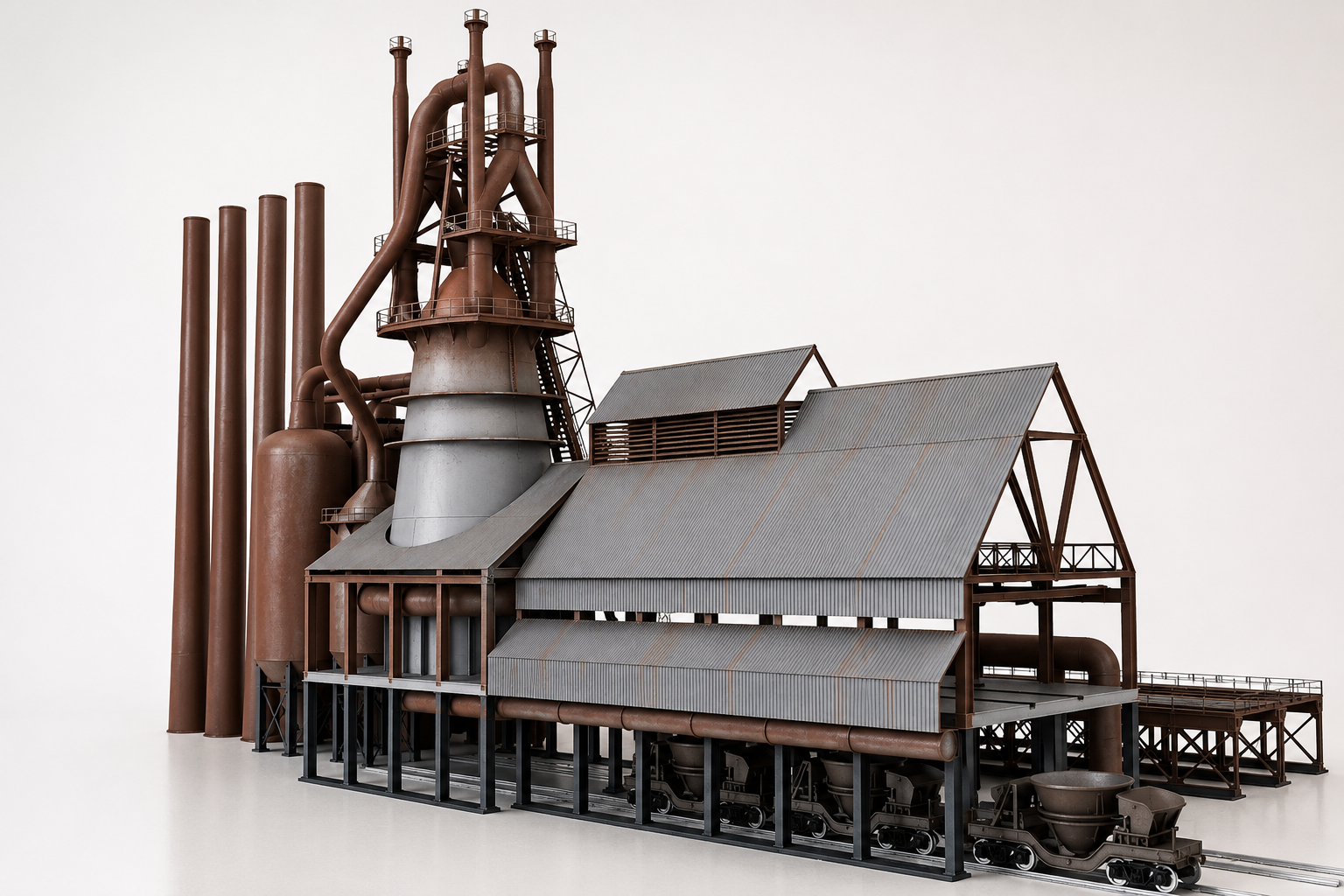 Choose Your HO Scale Blast Furnace & Get a FREE Refinery Kit | Limited Pre-Launch Bundle (1:87)