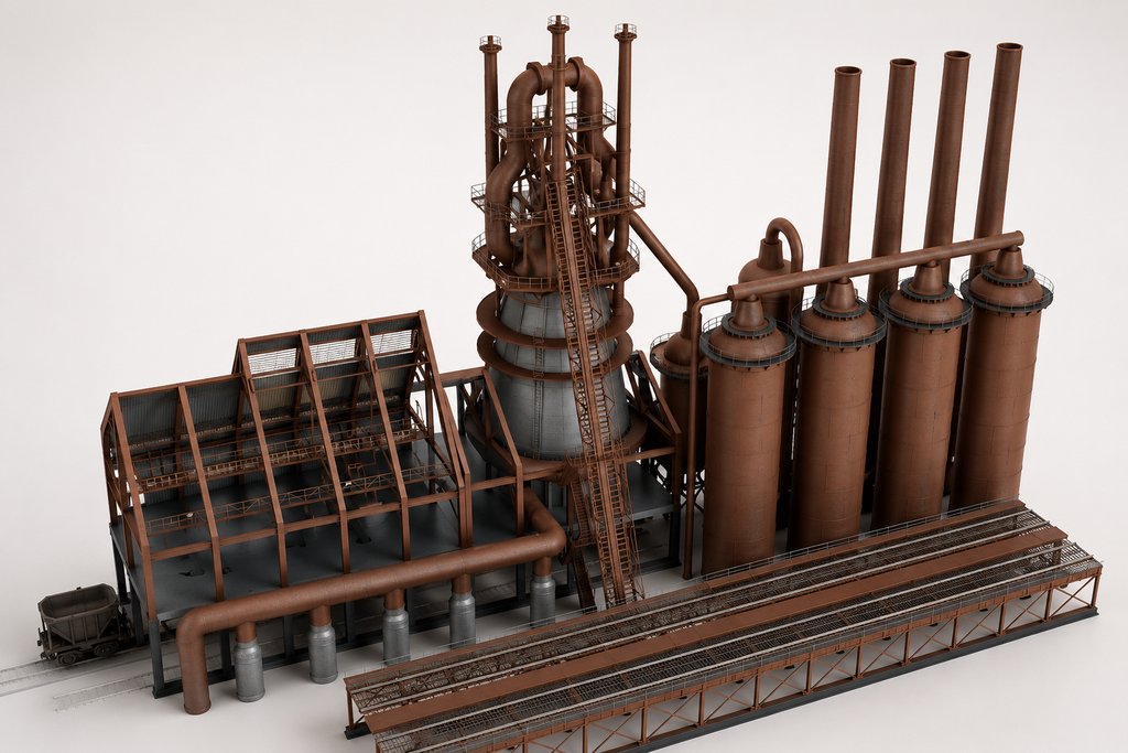 Choose Your HO Scale Blast Furnace & Get a FREE Refinery Kit | Limited Pre-Launch Bundle (1:87)