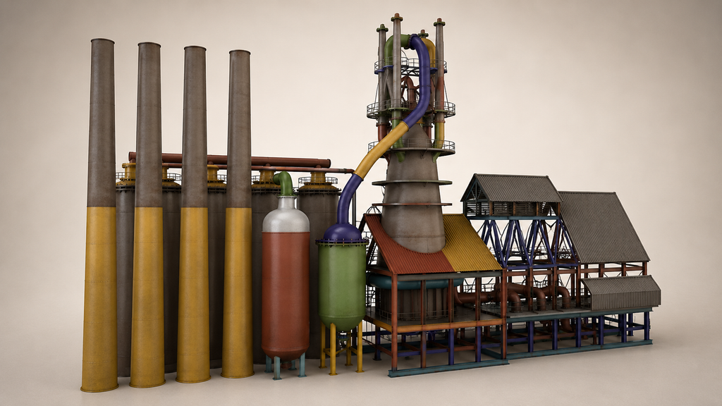 Choose Your HO Scale Blast Furnace & Get a FREE Refinery Kit | Limited Pre-Launch Bundle (1:87)