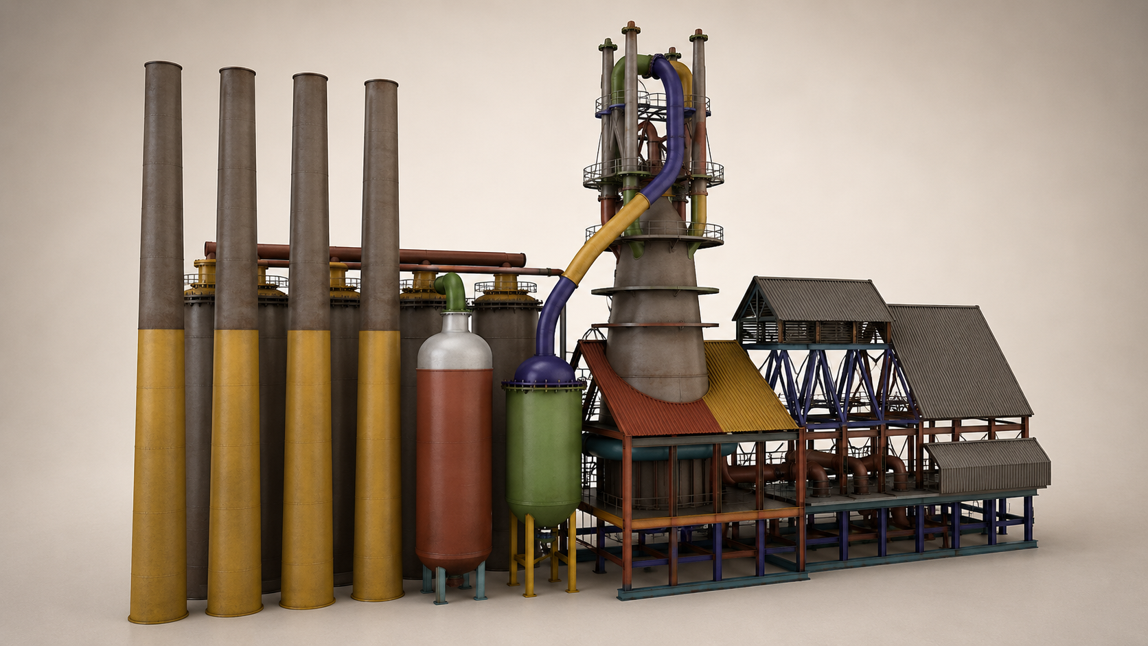 Choose Your HO Scale Blast Furnace & Get a FREE Refinery Kit | Limited Pre-Launch Bundle (1:87)