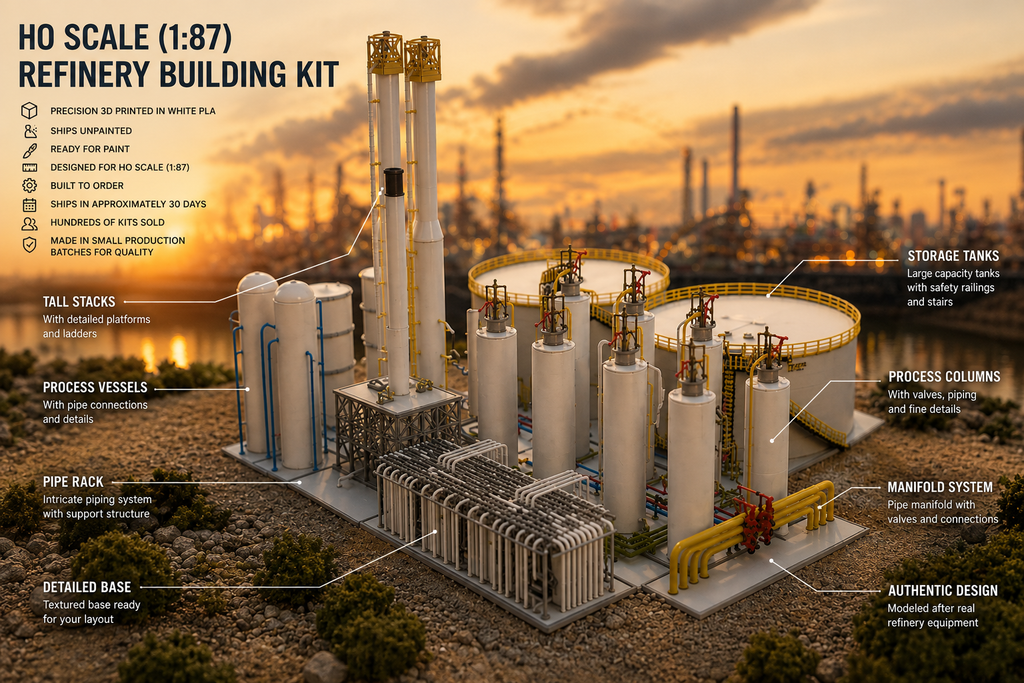 Choose Your HO Scale Blast Furnace & Get a FREE Refinery Kit | Limited Pre-Launch Bundle (1:87)