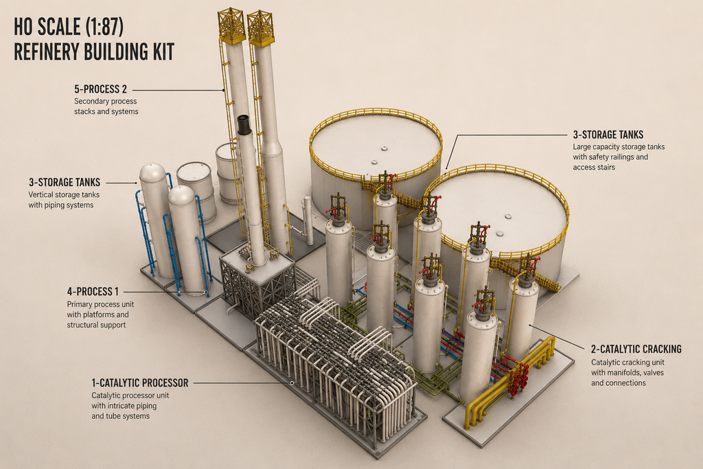 Choose Your HO Scale Blast Furnace & Get a FREE Refinery Kit | Limited Pre-Launch Bundle (1:87)