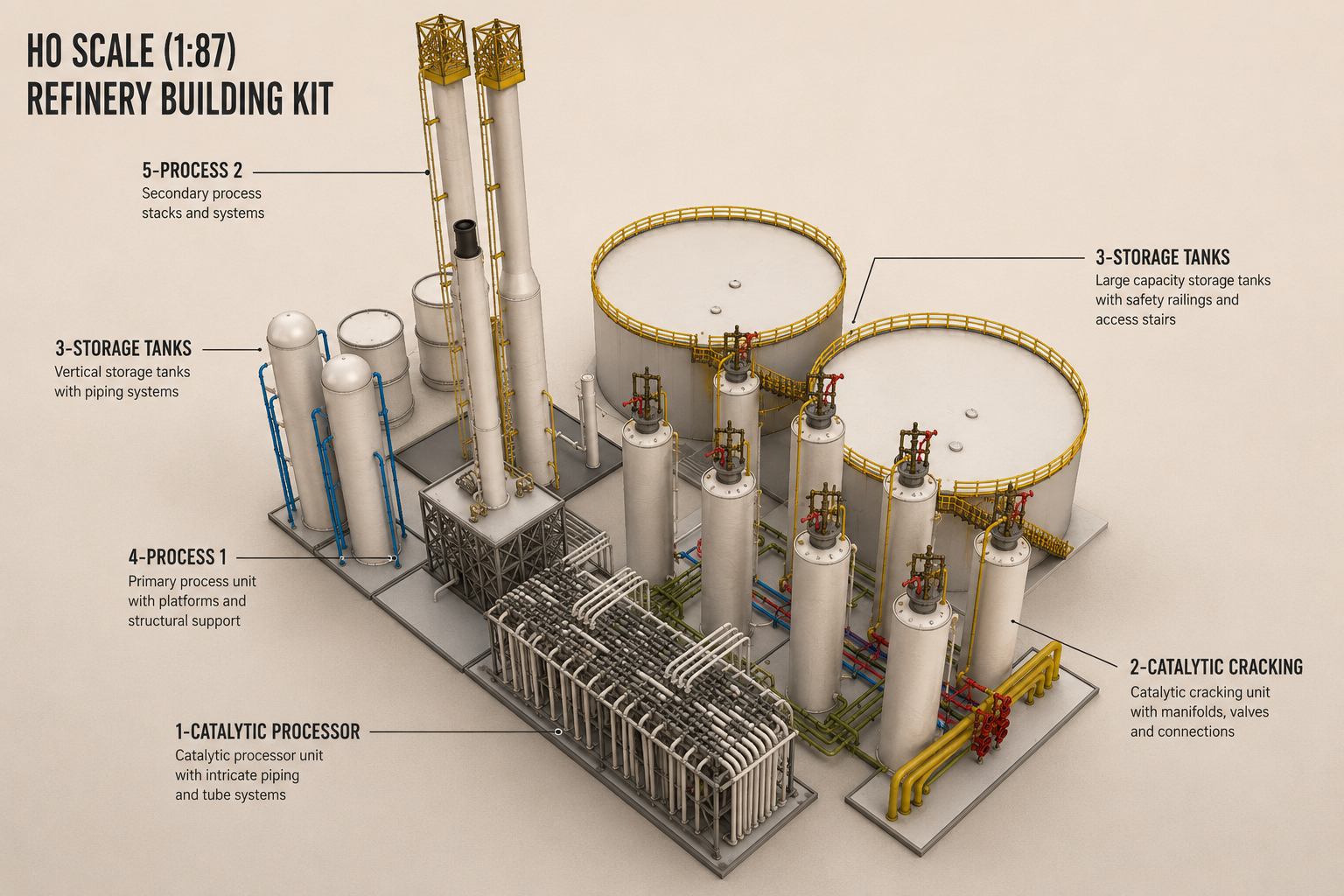 Choose Your HO Scale Blast Furnace & Get a FREE Refinery Kit | Limited Pre-Launch Bundle (1:87)