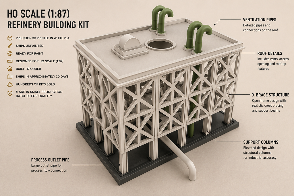 Choose Your HO Scale Blast Furnace & Get a FREE Refinery Kit | Limited Pre-Launch Bundle (1:87)