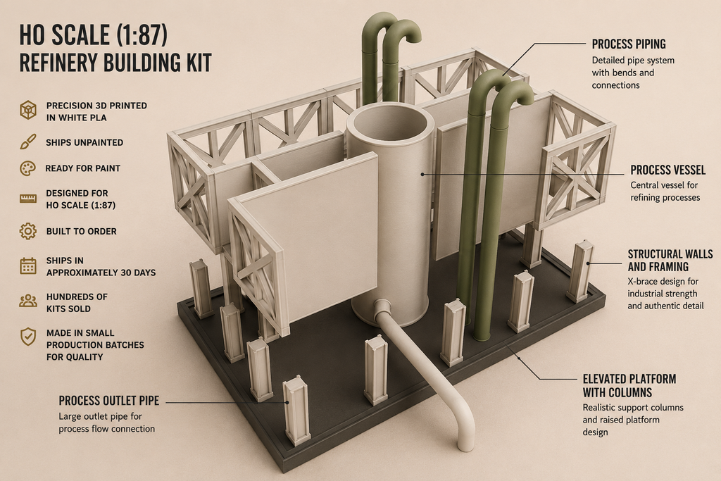 Choose Your HO Scale Blast Furnace & Get a FREE Refinery Kit | Limited Pre-Launch Bundle (1:87)