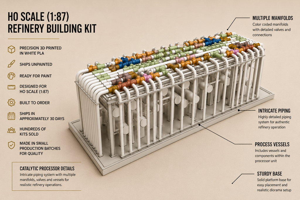 Choose Your HO Scale Blast Furnace & Get a FREE Refinery Kit | Limited Pre-Launch Bundle (1:87)
